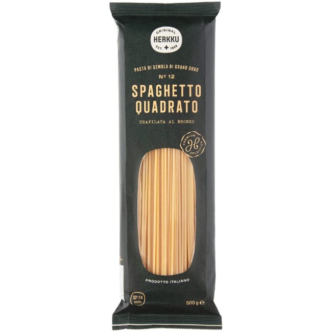 Макаронные изделия Herkku Spaghetto Quadrato из твердых сортов пшеницы 500 гр
