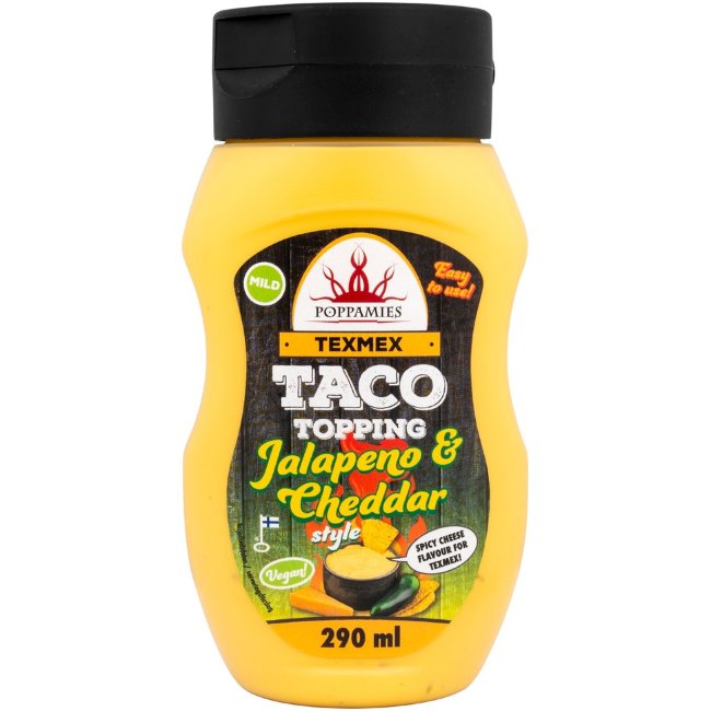 Острый соус для тако Poppamies Texmex в стиле халапеньо и чеддер 290 мл