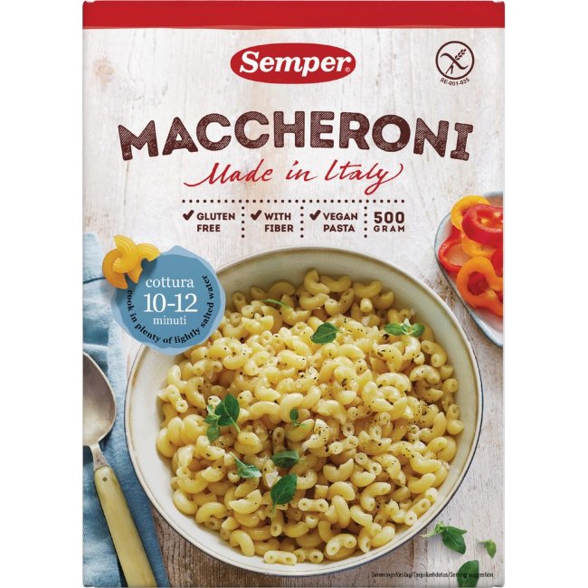 Макароны Semper ( рожки ) 500 гр