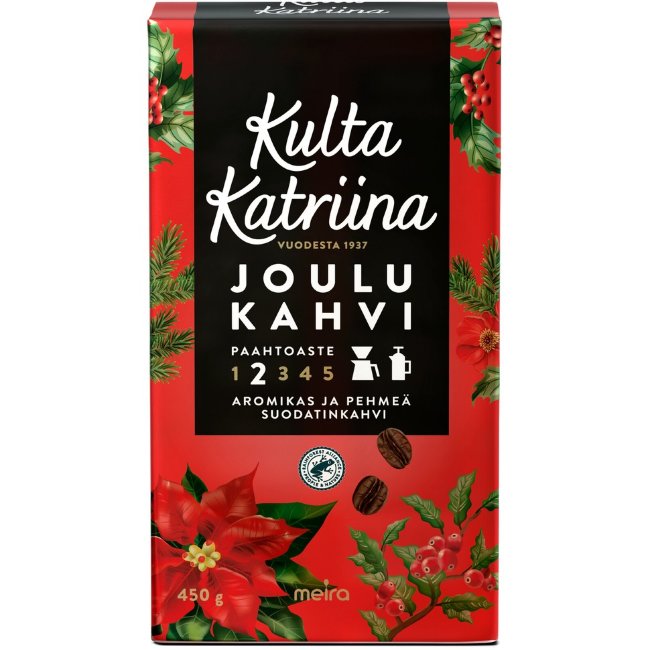 Рождественский молотый фильтр-кофе Kulta Katriina Joulukahvi RAC 450 гр