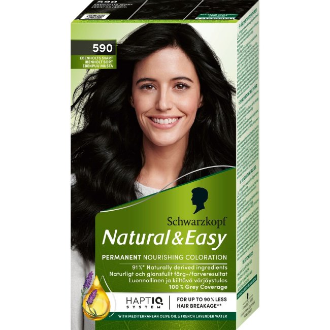 Краска для волос Schwarzkopf Natural & Easy 590 Ebenpuu Musta Краска для волос Schwarzkopf Natural & Easy 590 Ebenpuu Musta