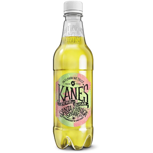 Безалкогольный газированный напиток Kane's Soda Pop Santa Monica Spark клубника и киви zero sugar 0,5 л уп