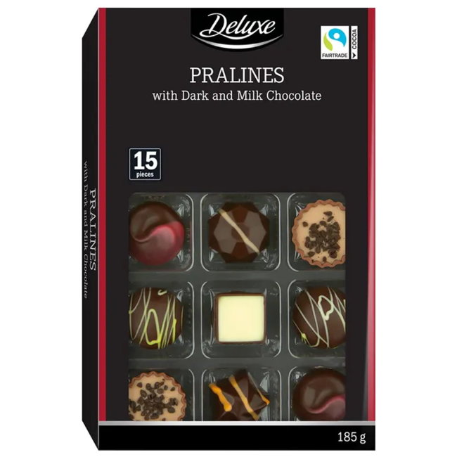 Ассорти шоколадных конфет Deluxe с молочным и темным шоколадом 185 гр Ассорти шоколадных конфет Deluxe с молочным и темным шоколадом 185 гр