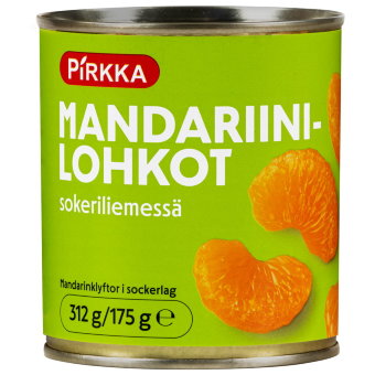 Мандарины дольками в сиропе Pirkka 312/175 г
