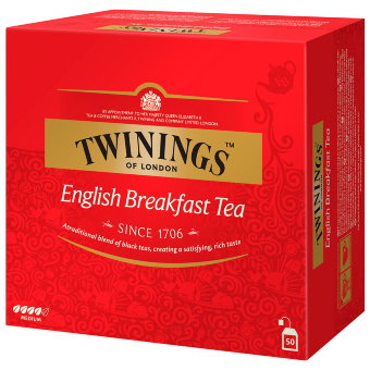 Чай черный английский завтрак Twinings 50пак