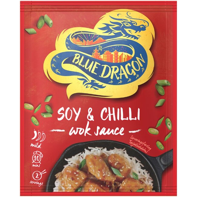 Соус для вок Blue Dragon с соей и чили 120 гр Соус для вок Blue Dragon с соей и чили 120 гр