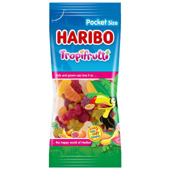 Фруктовые жевательные конфеты Haribo Tropifrutti 75 гр