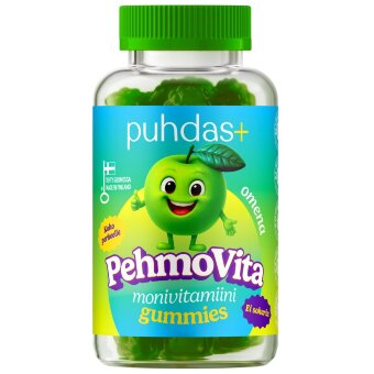 Мягкие витамины Puhdas+ PehmoVita со вкусом яблока, мультивитамины, 75 шт
