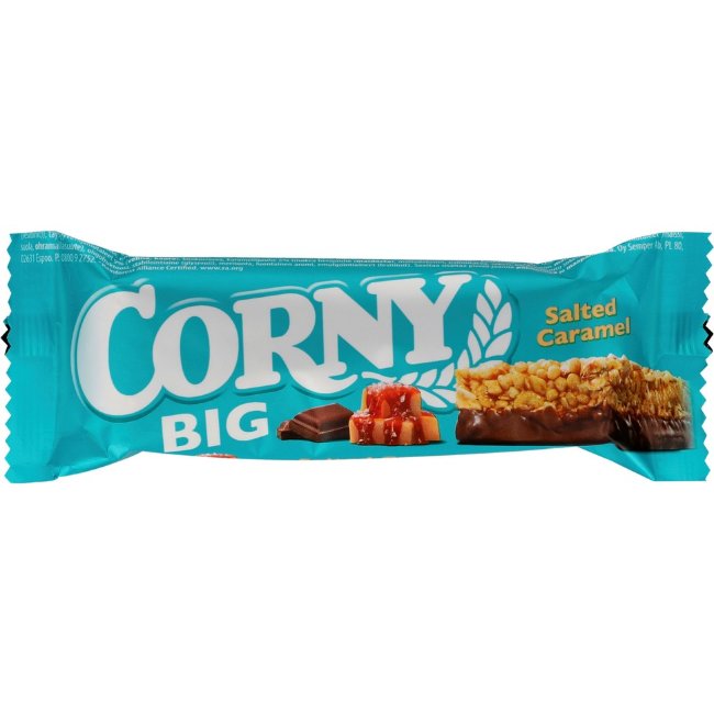 Большой батончик Corny с соленой карамелью 40 гр