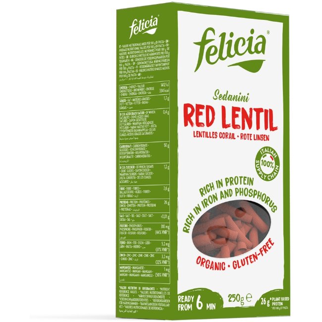 Паста из красной чечевицы Felicia Bio Lenticchie Rosse Luomu 250 гр