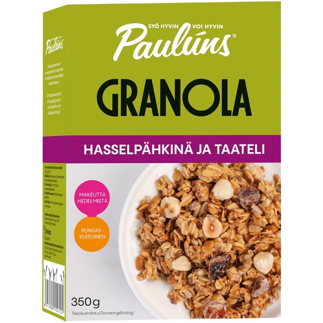 Гранола Paulúns с лесным орехом и финиками 350 гр
