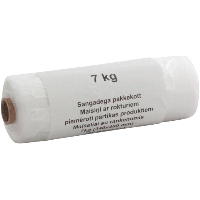 Полиэтиленовые пакеты с ручками McLean HDPE 7 кг, 200 шт/рулон Полиэтиленовые пакеты с ручками McLean HDPE 7 кг, 200 шт/рулон