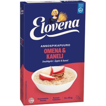 Порционная овсяная каша Elovena с яблоком и корицей 210 гр