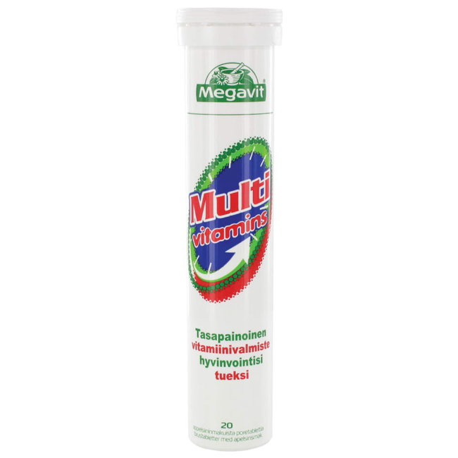 Мультитамины Multi-vitamiini 20 шипучих таблеток Megavit