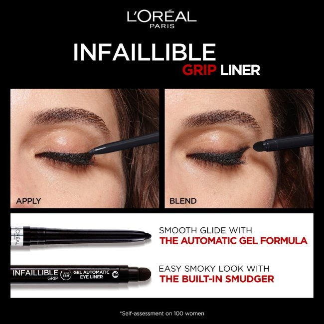 Автоматический гелевый карандаш для глаз L'Oréal Paris Infaillible Grip 36H 01 интенсивно черный 0,3 гр