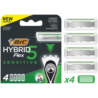 Запасные лезвия BIC Hybrid 5 Sensitive
