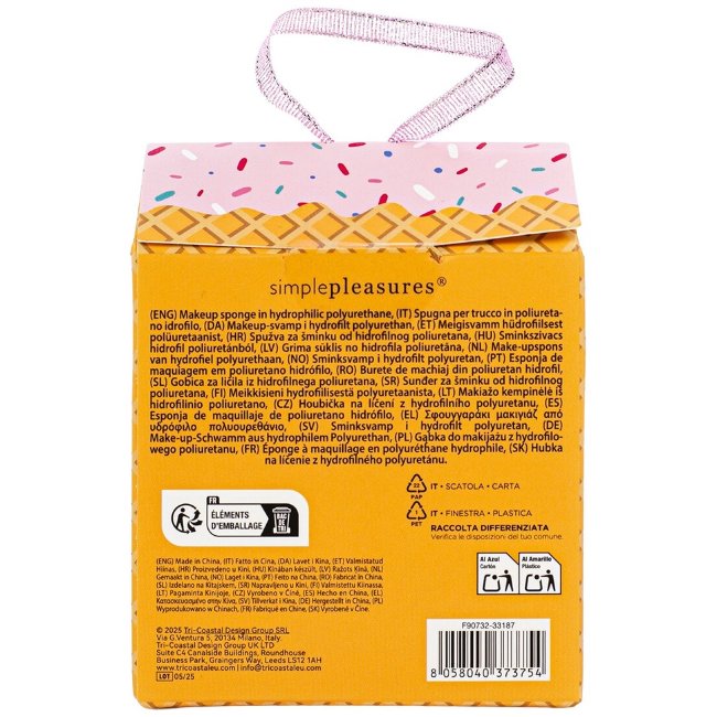 Подарочный набор Simple Pleasures, косметические спонжи 3 шт Подарочный набор Simple Pleasures, косметические спонжи 3 шт