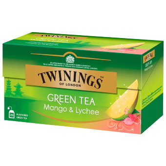 Зеленый чай Twinings манго и личи 25пак x 2гр Зеленый чай Twinings манго и личи 25пак x 2гр