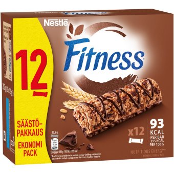 Шоколадный злаковый батончик Nestlé Fitness (уп 12 шт) 282 гр