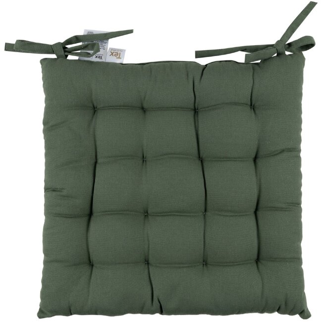 Подушка для сиденья Tex Home Galette 38x38 см хаки зеленая