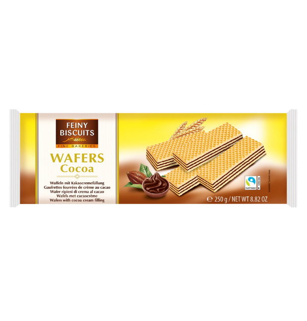 Вафли Feiny Biscuits с какао начинкой 250 гр